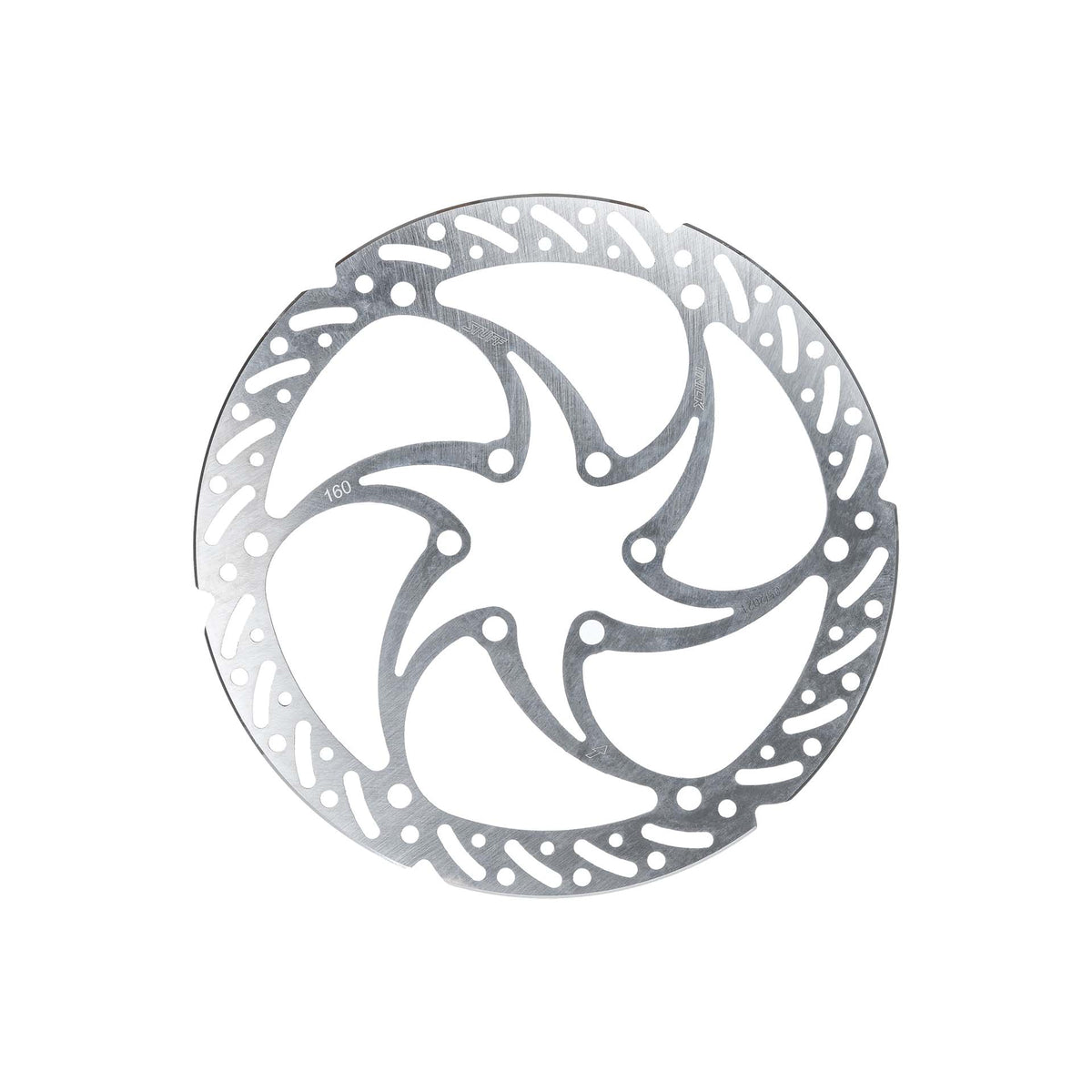 Trickstuff Dächle Heavy Duty 160mm six-bolt brake rotor, shown face-on with the diameter marking visible.